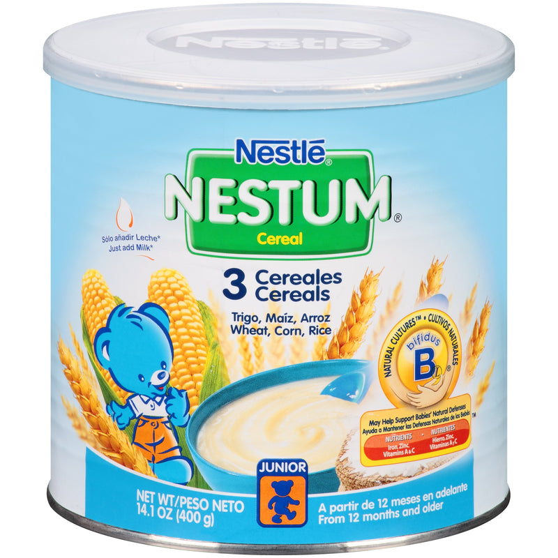Nestle Nestum Infant Cereal, 3 Cereals, 14.1 oz - Trustables