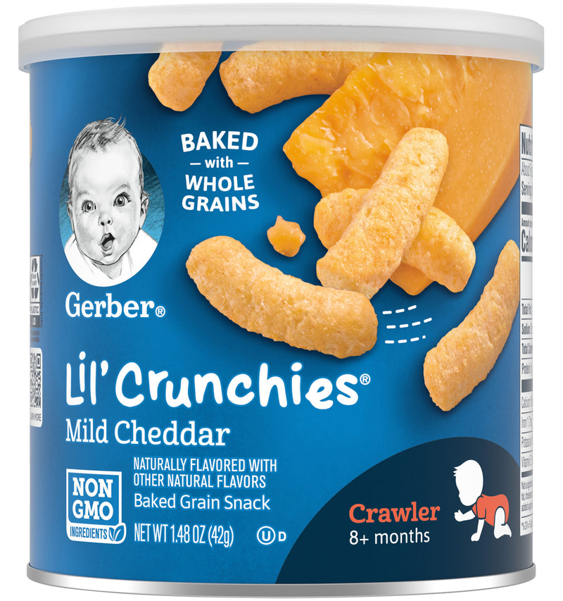 Gerber Lil' Crunchies, Mild Cheddar, 1.48 OZ - Trustables
