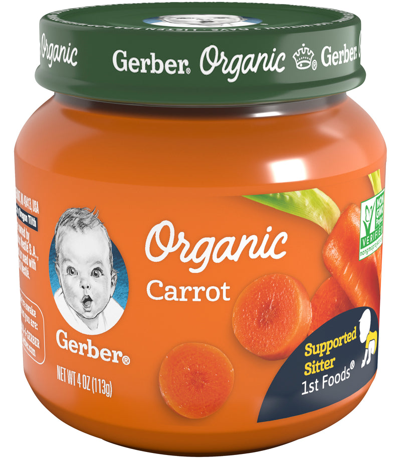 Gerber 1st Foods, Organic Carrot, 4 OZ - Trustables