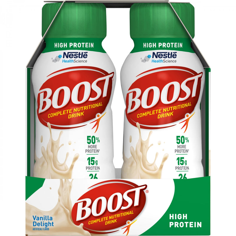 Boost High Protein Complete Nutritional Drink, Very Vanilla, 8 oz, 6 CT - Trustables