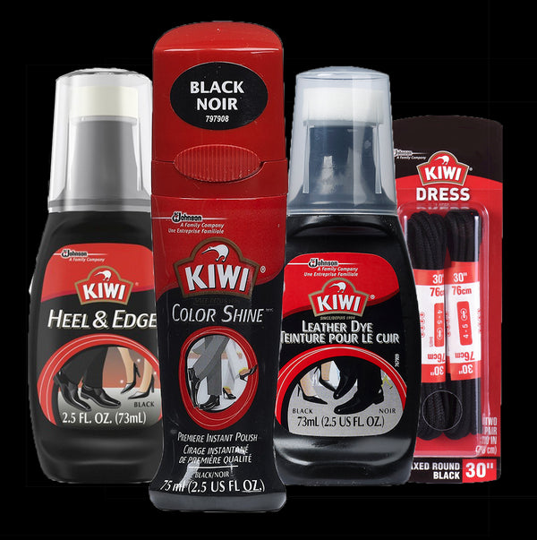 KIWI Dress Shoe Easy Maintenance Pack Black, 4 CT - Trustables