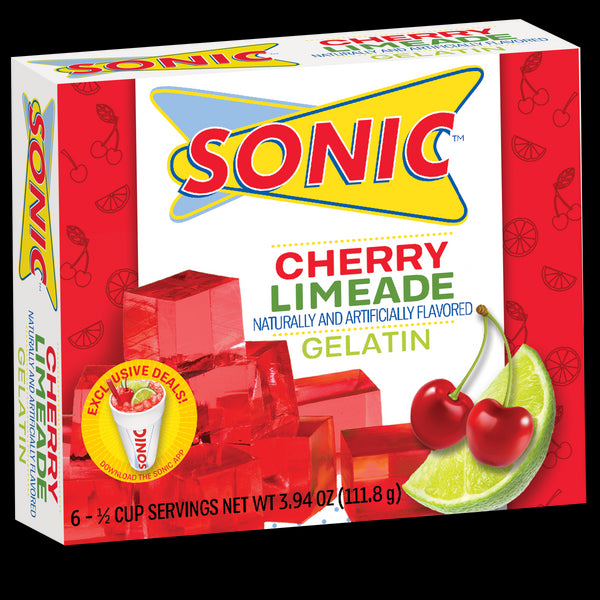 Sonic Gelatin, Cherry Limeade, 3.94 OZ - Trustables