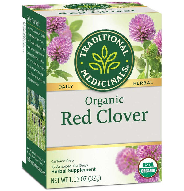 Traditional Medicinals Organic Red Clover Herbal Tea, 16 Tea Bags - Trustables