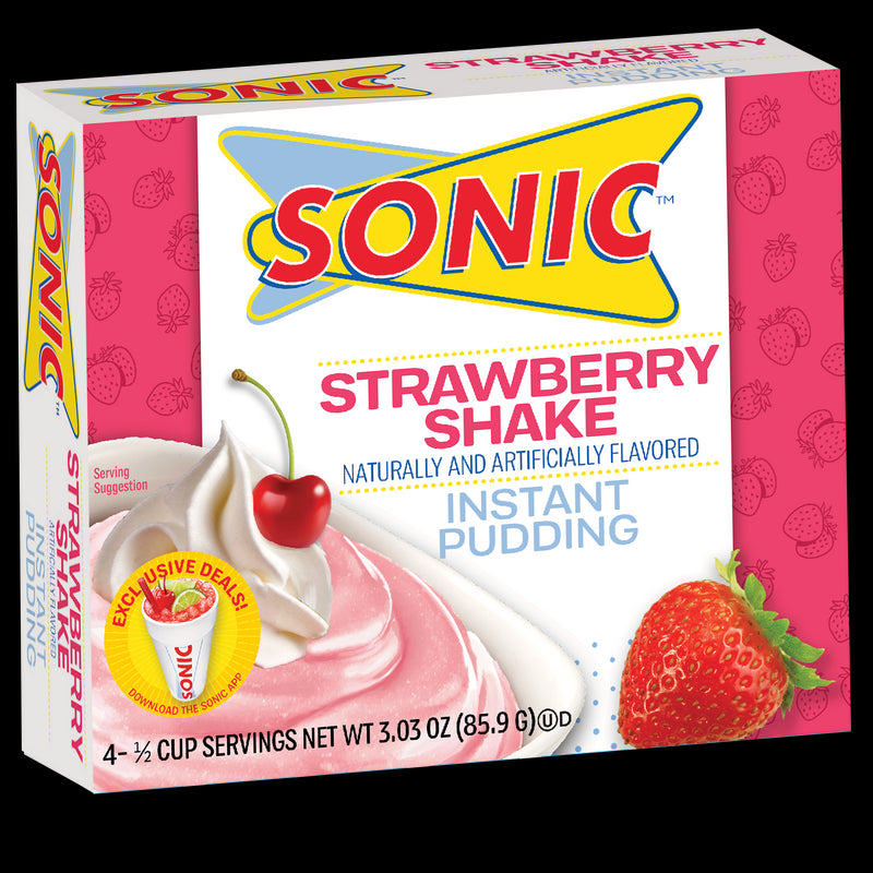 Sonic Pudding, Strawberry Shake, 3.94 OZ - Trustables