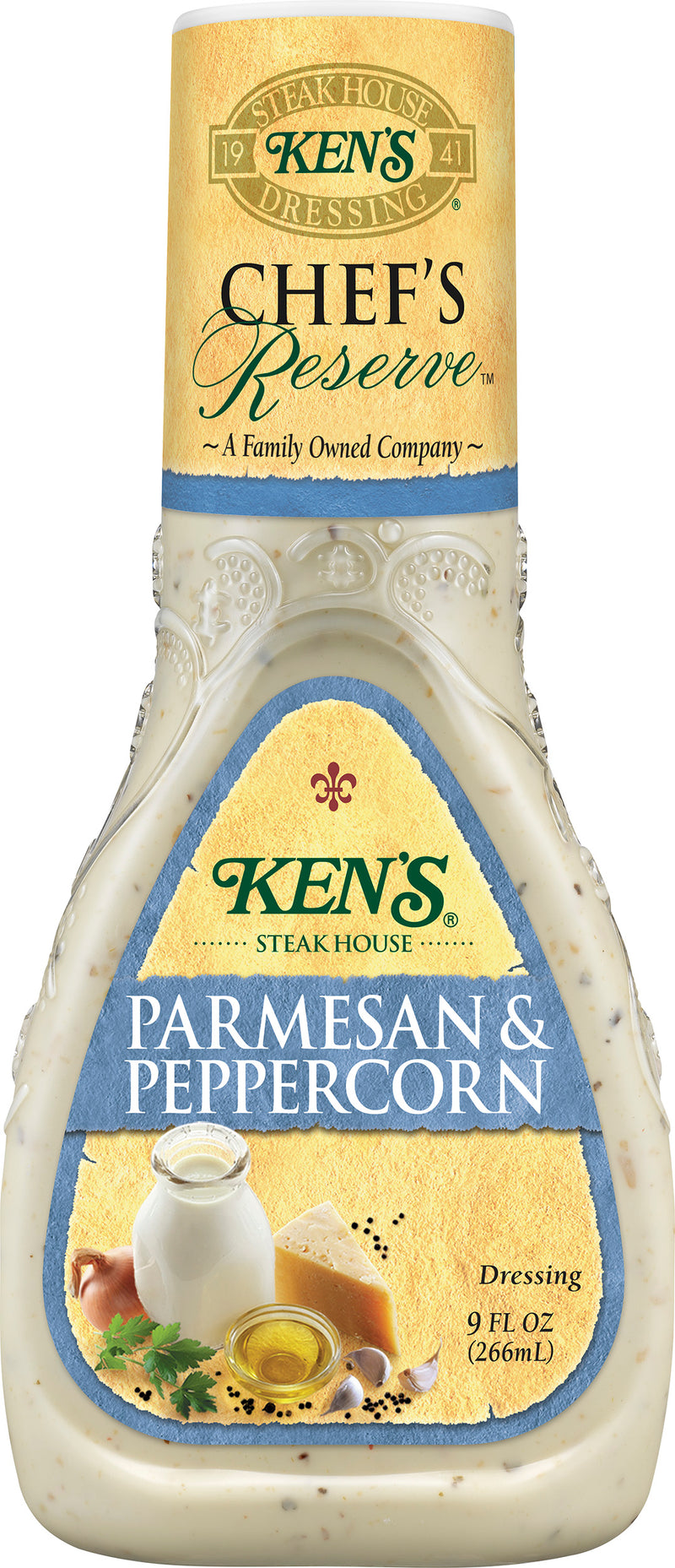 Ken's Steak House Chef's Reserve Parmesan Peppercorn Dressing, 9 Ounce - Trustables