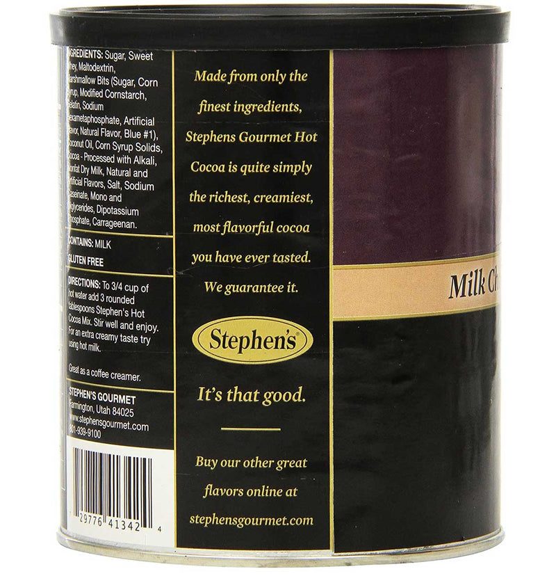 Stephen's Milk Chocolate Marshmallow Hot Cocoa 1 LB Can - Trustables