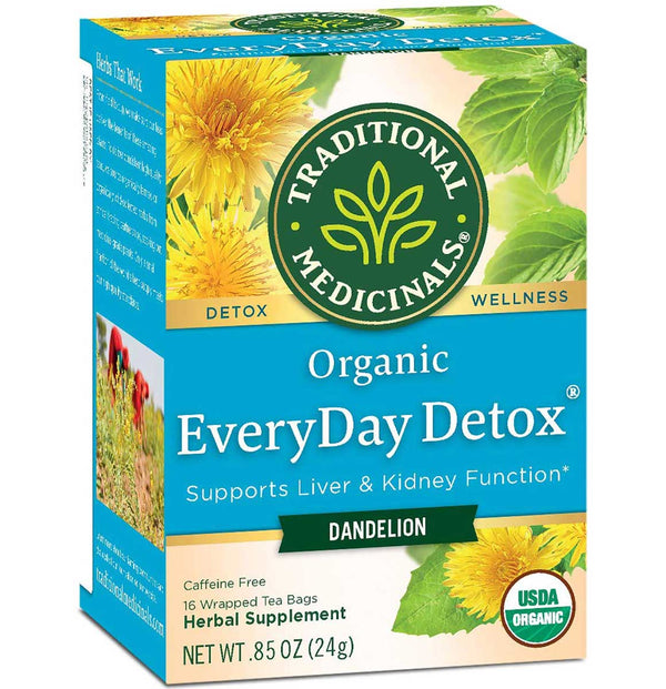 Traditional Medicinals Organic EveryDay Detox Dandelion Detox Tea, 16 Tea Bags - Trustables