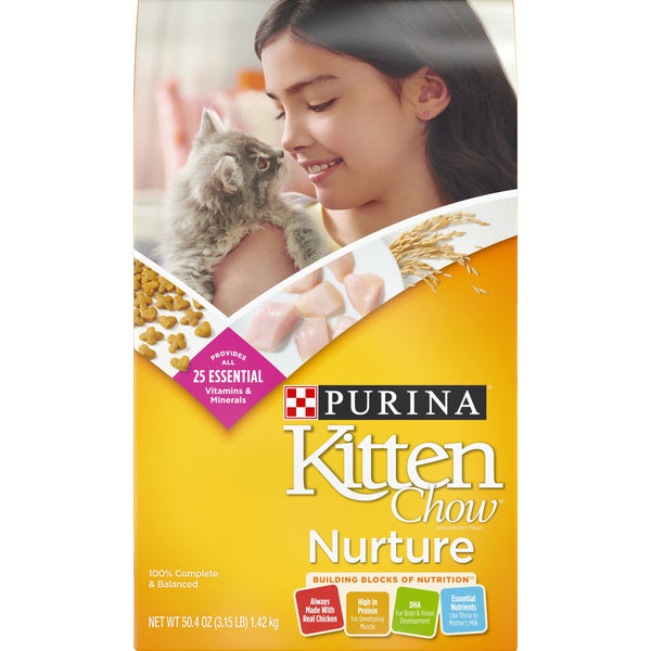 Purina Kitten Chow Nurture Kitten Dry Cat Food, 3.15 LB - Trustables