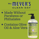 Mrs. Meyer's Clean Day Liquid Hand Soap Bottle, Lemon Verbena Scent, 12.5 fl oz - Trustables