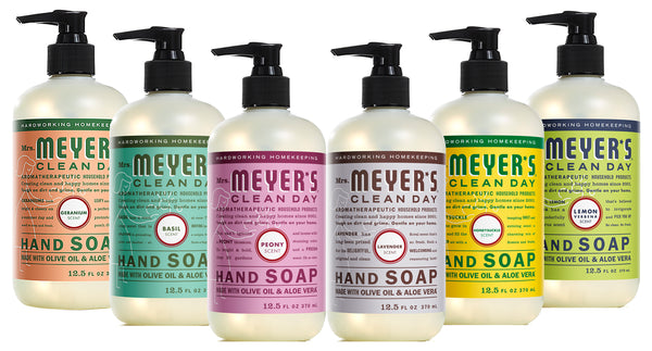 Mrs. Meyer's Spring & Garden Variety Pack of 6 Liquid Hand Soap Scents, Mrs Meyers spring scents, Mrs. Meyers garden scents