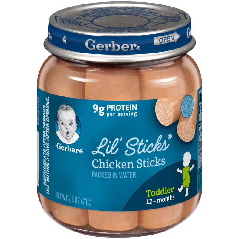 Gerber Lil Sticks Jar, Chicken Sticks, 2.5 OZ - Trustables