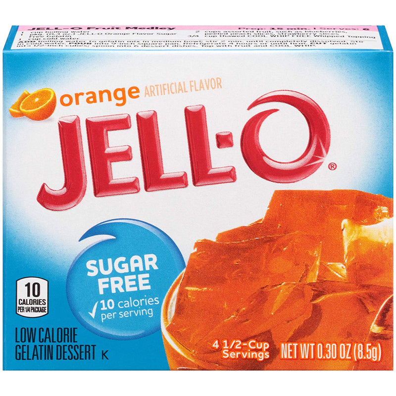 Jell-O Sugar Free Orange Dessert, .3 OZ - Trustables