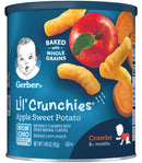 Gerber Lil' Crunchies Variety Pack, 2 Cheddar, 2 Tomato, 2 Apple & Sweet Potato, 6 CT - Trustables