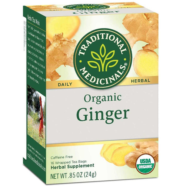 Traditional Medicinals Organic Ginger Herbal Leaf Tea, 16 Tea Bags - Trustables