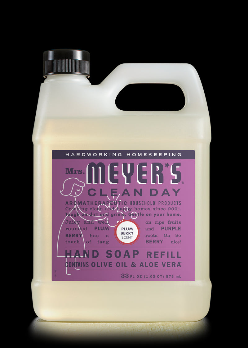 Mrs. Meyer's  Liquid Hand Soap Refill, Plumberry, 33 OZ - Trustables