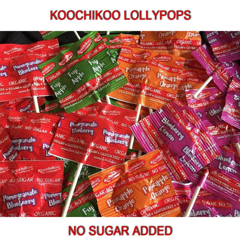 Koochikoo Sugar Free Organic Lollipop Pouch, 10 Count - Trustables