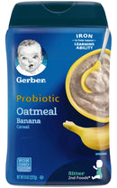 Gerber Baby Cereal, 2nd Foods, Probiotic Oatmeal Banana, 8 OZ - Trustables