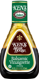 Ken's Steak House Balsamic Vinaigrette Dressing, 16 Ounce - Trustables