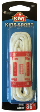 KIWI Sport Oval Kids White Replacement Laces 36'', 1 PAIR - Trustables