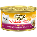 Purina Fancy Feast Delights With Cheddar Grilled Chicken & Cheddar Cheese Feast in Gravy Wet Cat Food, 3 OZ - Trustables