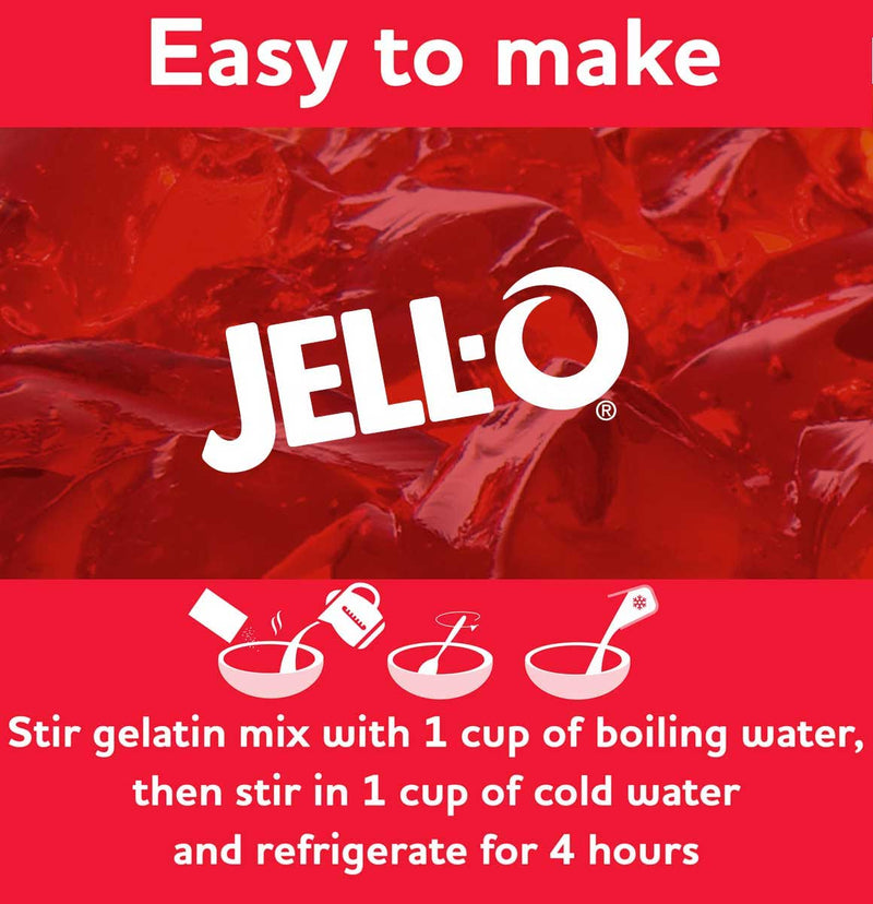Jell-O Sugar Free Gelatin, Cherry, 0.3 OZ - Trustables