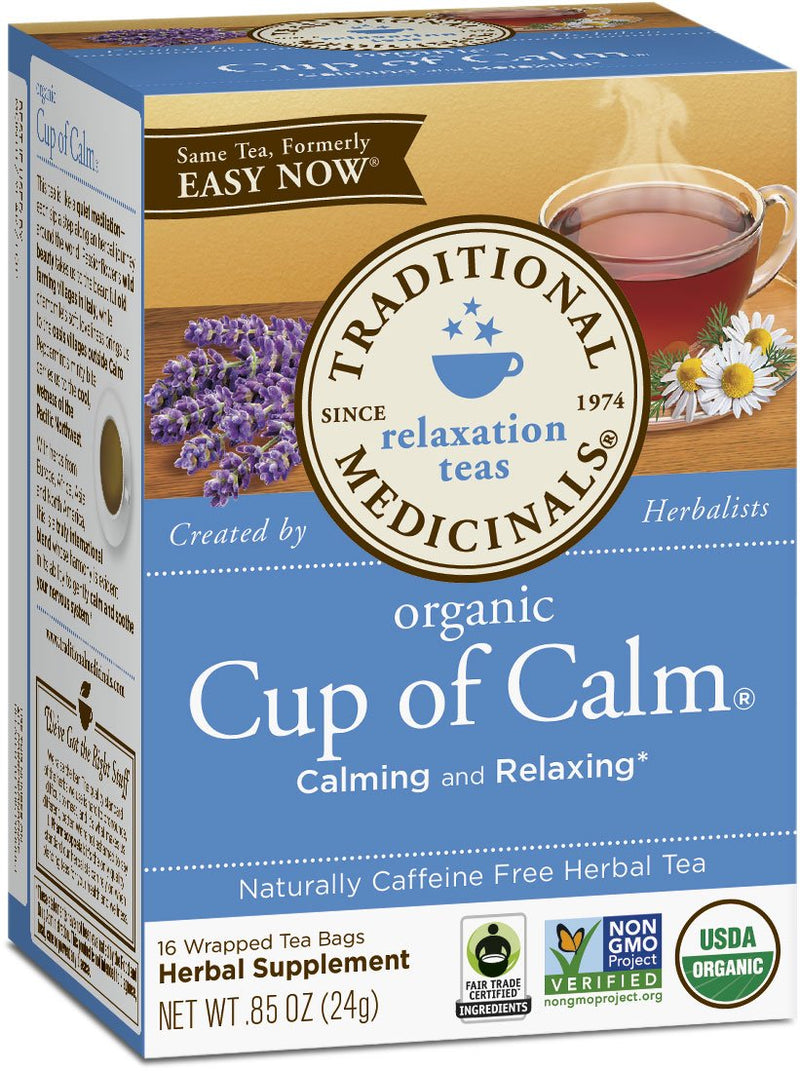 Traditional Medicinals Organic Cup of Calm Relaxation Tea, 16 Tea Bags - Trustables