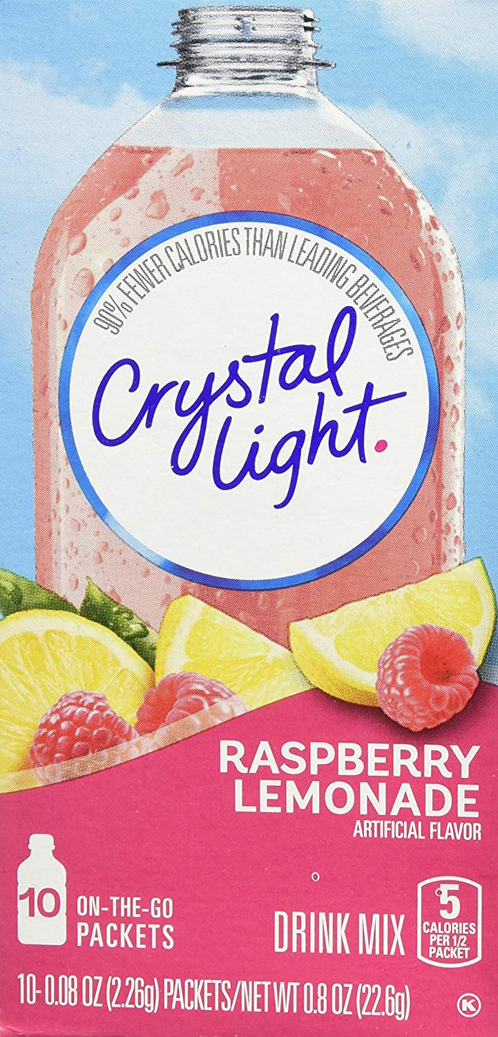 Crystal Light On-the-Go Raspberry Lemonade Drink Mix, 10 CT - Trustables