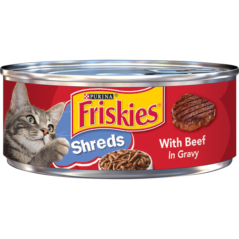 Friskies Shreds With Beef in Gravy Wet Cat Food, 5.5 OZ - Trustables