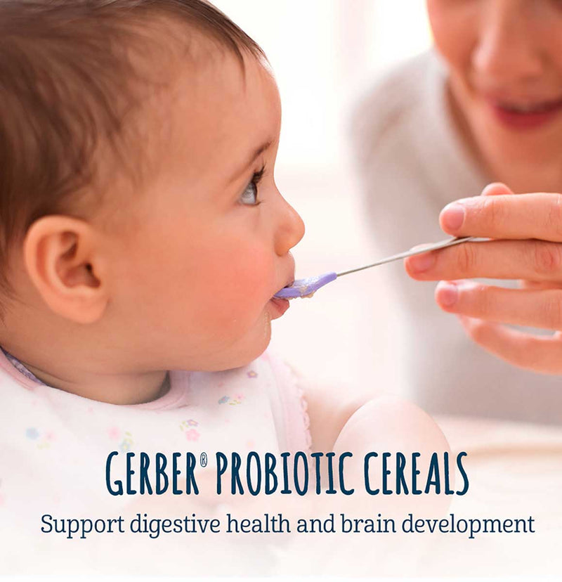 Gerber Baby Cereal, 2nd Foods, Probiotic Oatmeal Peach Apple, 8 OZ - Trustables