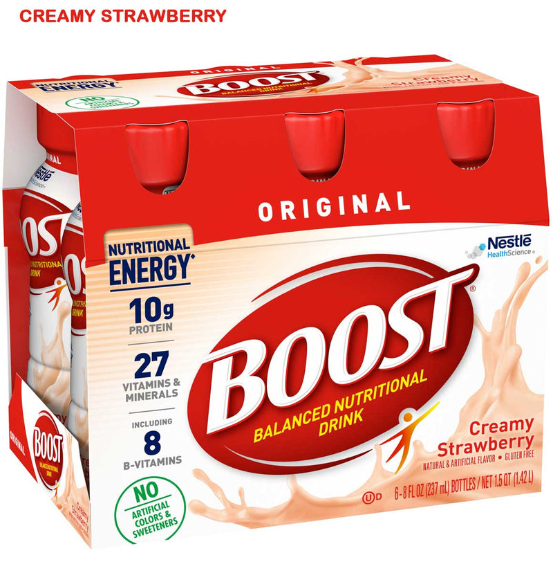 Boost Original Nutritional Drink Variety Pack, 1 Chocolate, 1 Vanilla, 1 Strawberry, 1 Peaches N Creme, 4 CT - Trustables