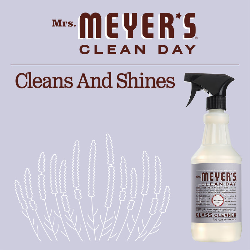 Mrs. Meyer's Clean Day Glass Cleaner Bottle, Lavender Scent, 24 fl oz - Trustables