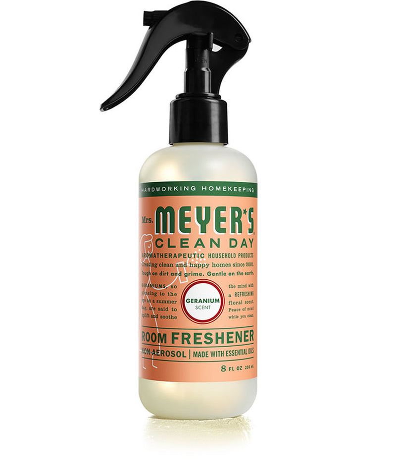 Mrs. Meyer's Clean Day Room Freshener Spray Bottle, Geranium Scent, 8 fl oz - Trustables