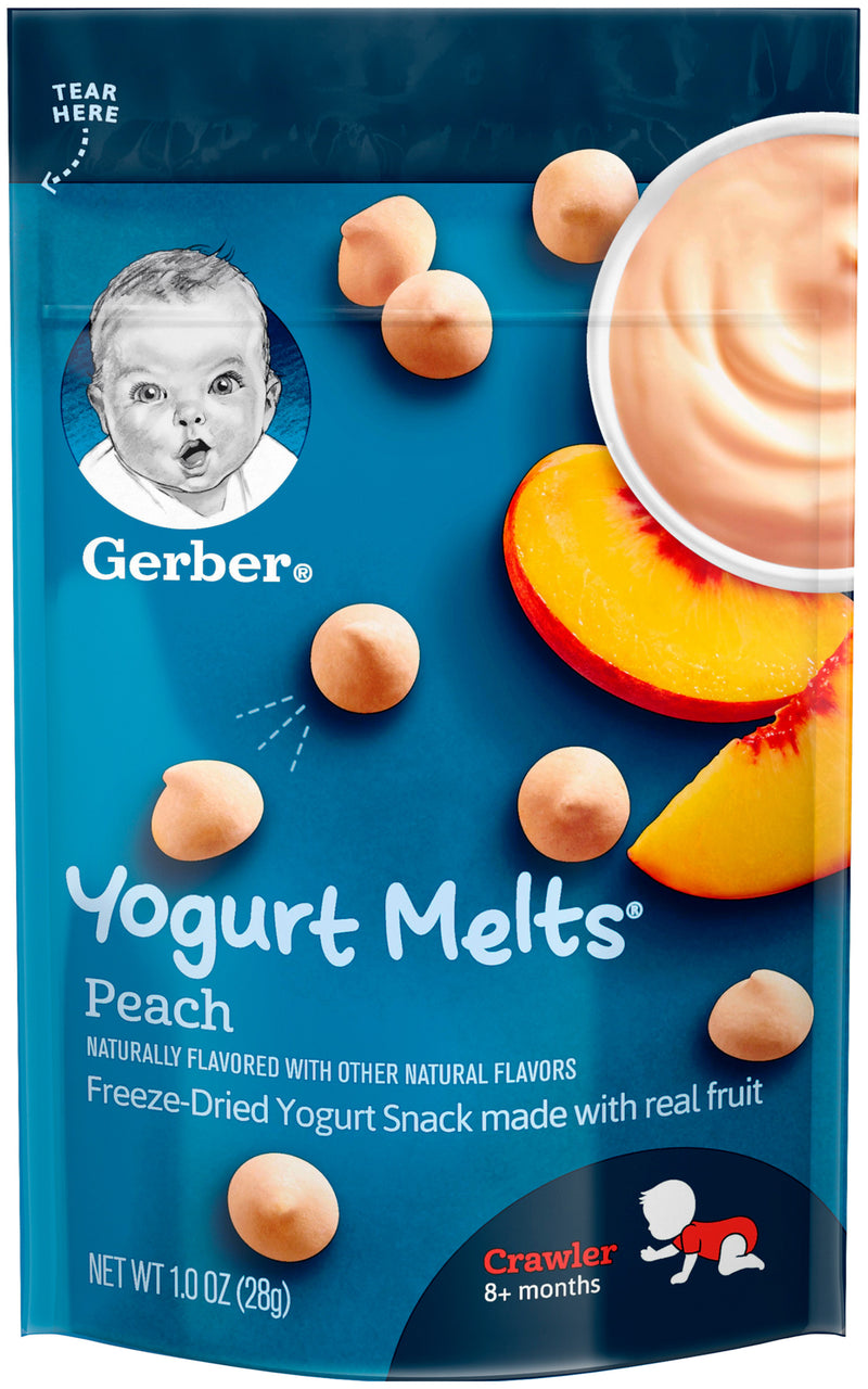 Gerber Yogurt Melts, Peach, 1 OZ - Trustables