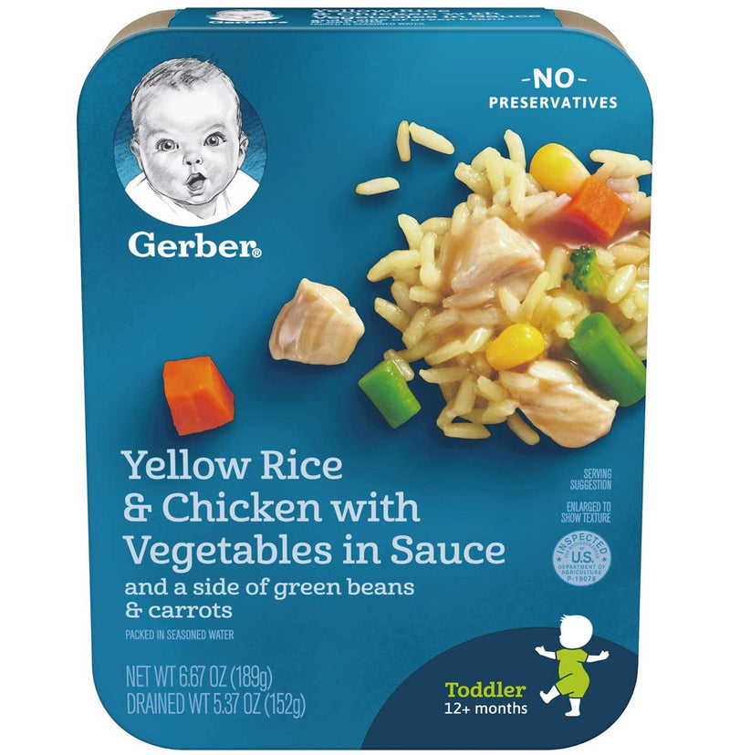 Gerber Lil Entrees, Yellow Rice with Chicken Vegetables, 6.67 OZ - Trustables