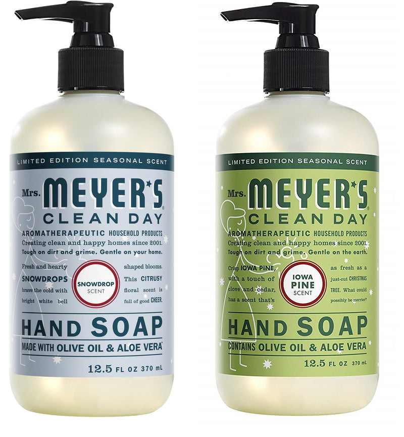 Mrs. Meyer's  Liquid Hand Soap Variety Pack, 1 Snow Drop, 1 Iowa Pine, 1 CT - Trustables