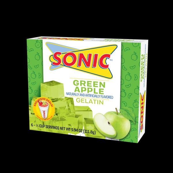 Sonic Gelatin, Green Apple, 3.94 OZ - Trustables
