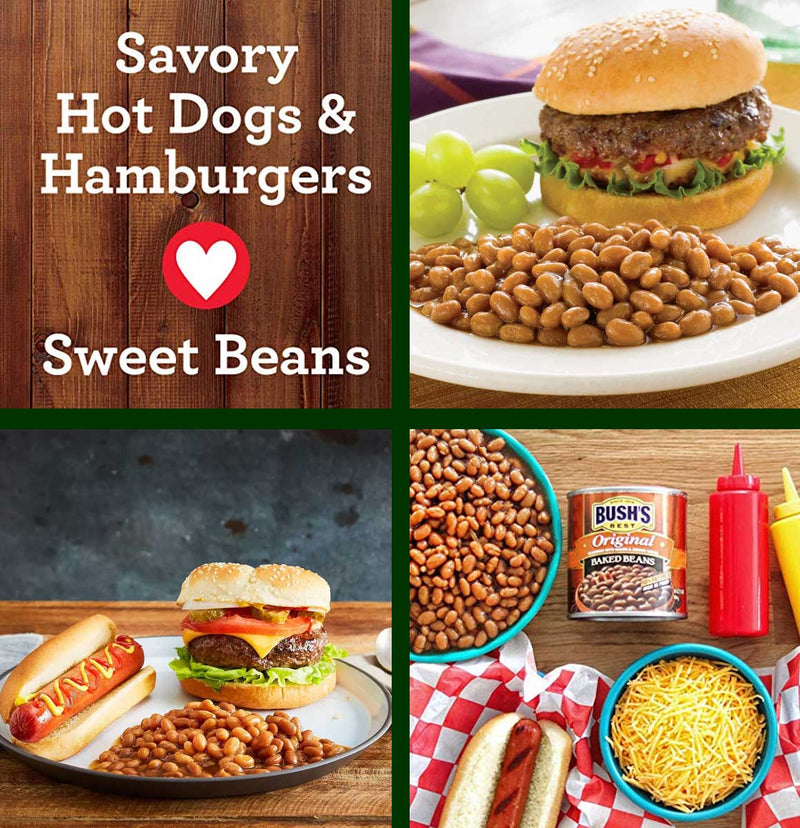 Bush's Best Baked Beans Variety Pack, 3 Original Baked Beans, 3 Country Style, 1 CT - Trustables