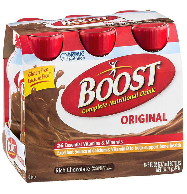 Boost Original Complete Nutritional Drink, Rich Chocolate, 8 oz, 6 CT - Trustables