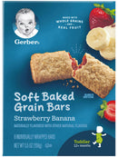 Gerber Soft Baked Grain Bars Variety Pack, 1 Apple Cinnamon, 1 Strawberry Banana, 2 CT - Trustables