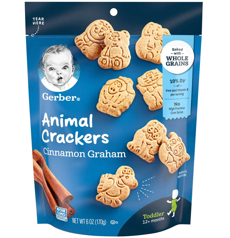 Gerber Cinnamon Graham Animal Crackers, 6 OZ - Trustables