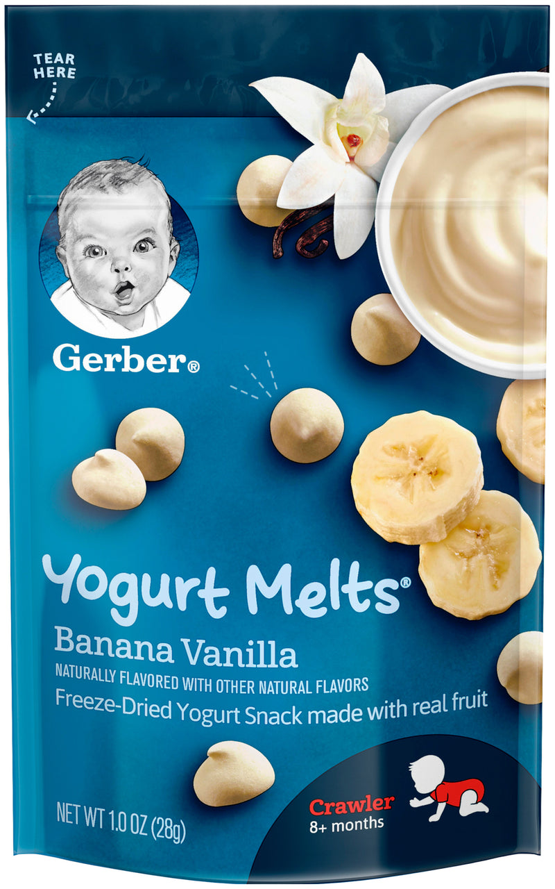 Gerber Yogurt Melts, Banana Vanilla, 1 OZ - Trustables