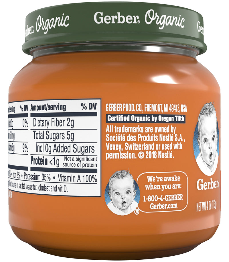 Gerber 1st Foods, Organic Carrot, 4 OZ - Trustables
