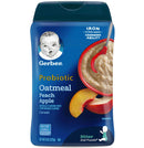Gerber Baby Cereal, 2nd Foods, Probiotic Oatmeal Peach Apple, 8 OZ - Trustables
