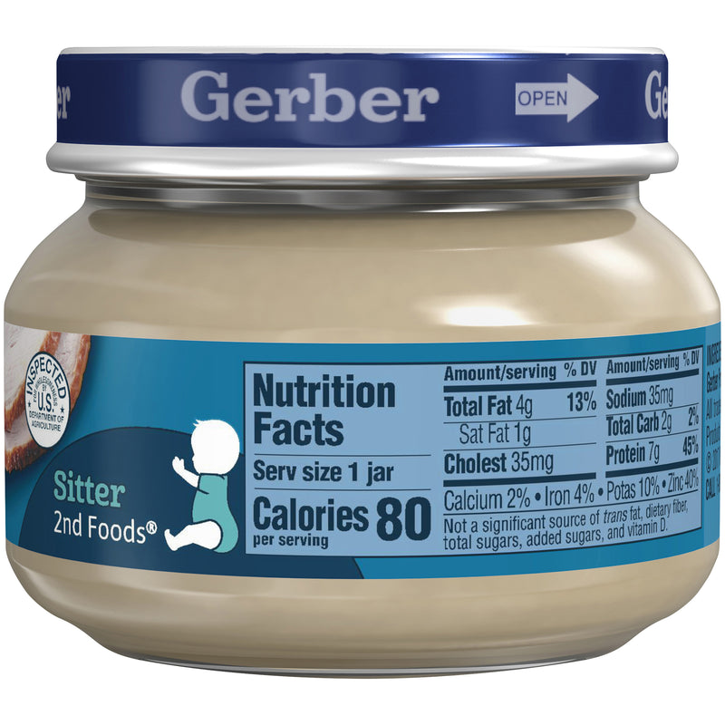 Gerber 2nd Foods Jar, Turkey & Gravy, 2.5 OZ - Trustables