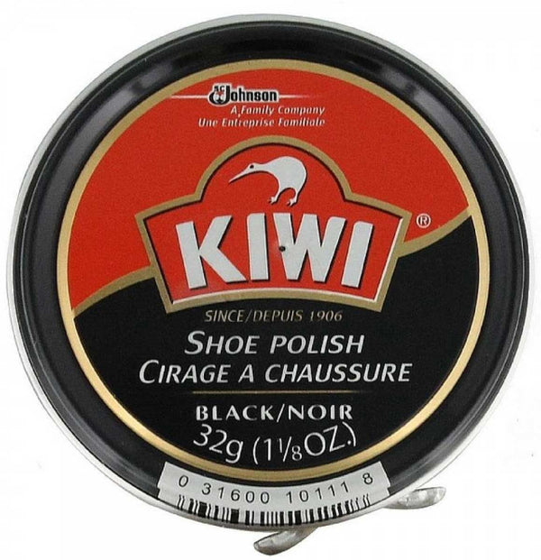KIWI Shoe Polish Black Tin, 1.125 OZ - Trustables