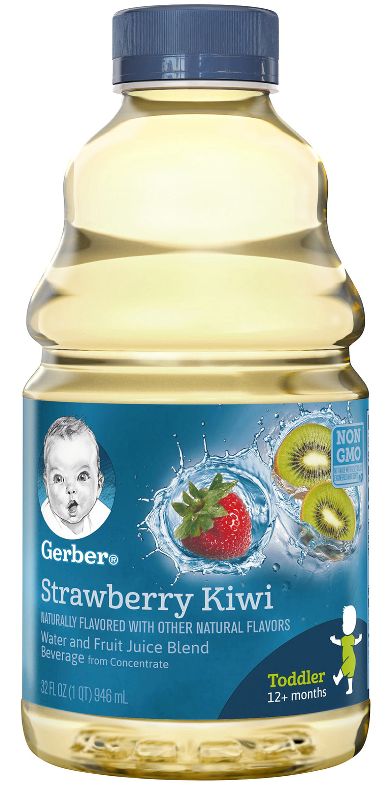 Gerber Fruit Splasher Juice, Strawberry Kiwi, 32 OZ - Trustables
