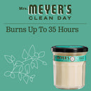 Mrs. Meyer's Clean Day Scented Soy Candle, Basil Scent, 7.2 ounce candle - Trustables