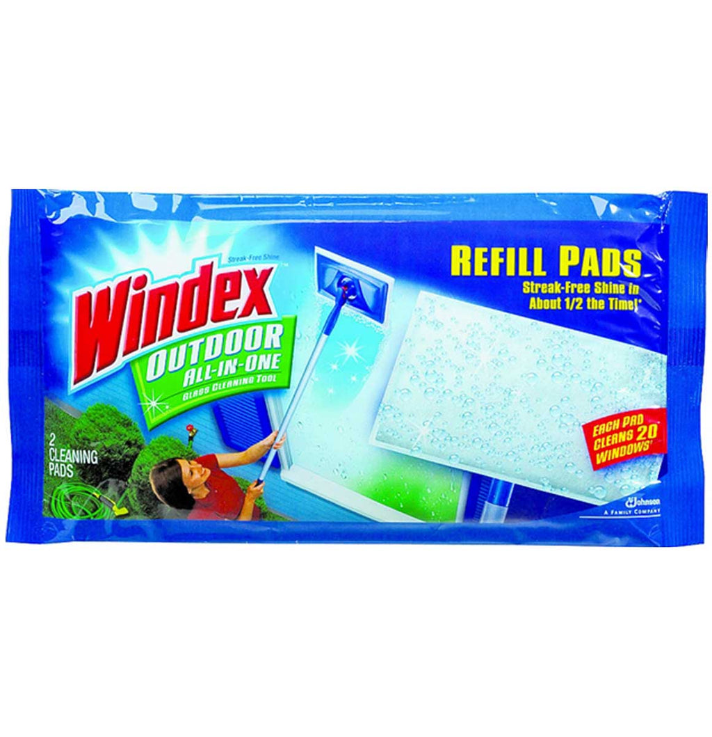 Windex Outdoor All-in-One Glass Cleaning Tool Refill Pads (2-Pack