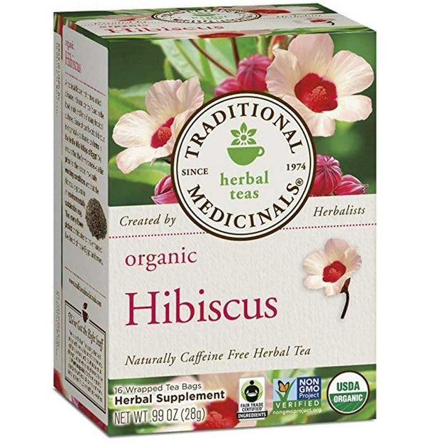 Traditional Medicinals Organic Hibiscus Herbal Tea, 16 Tea Bags - Trustables