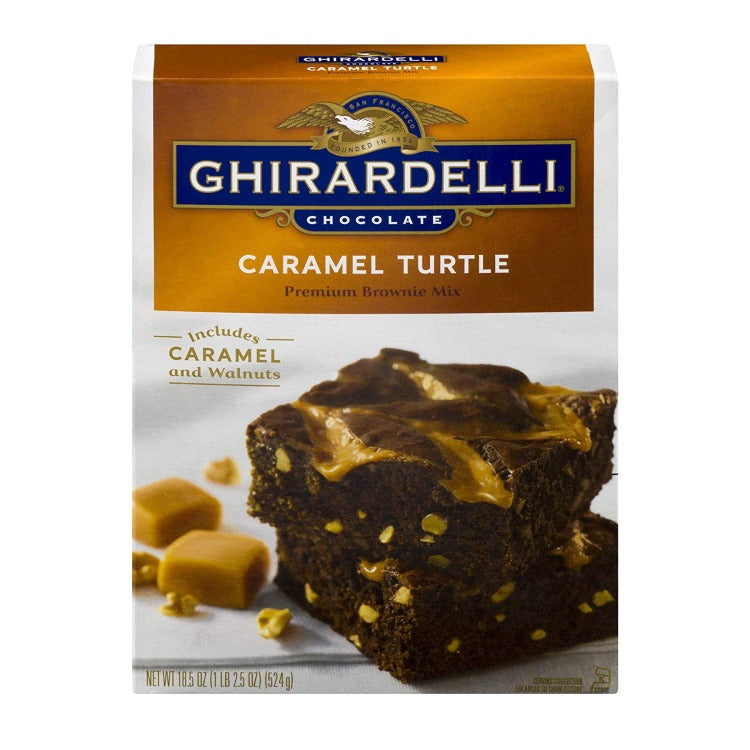 Ghirardelli brownies, Ghirardelli brownie mix box, order Ghirardelli  brownie mix, Chocolate Caramel Turtle Brownie Mix, 18.5 OZ - Trustables